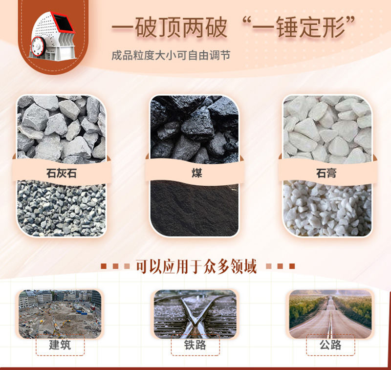 錘破一機兩用，可自成一條生產線